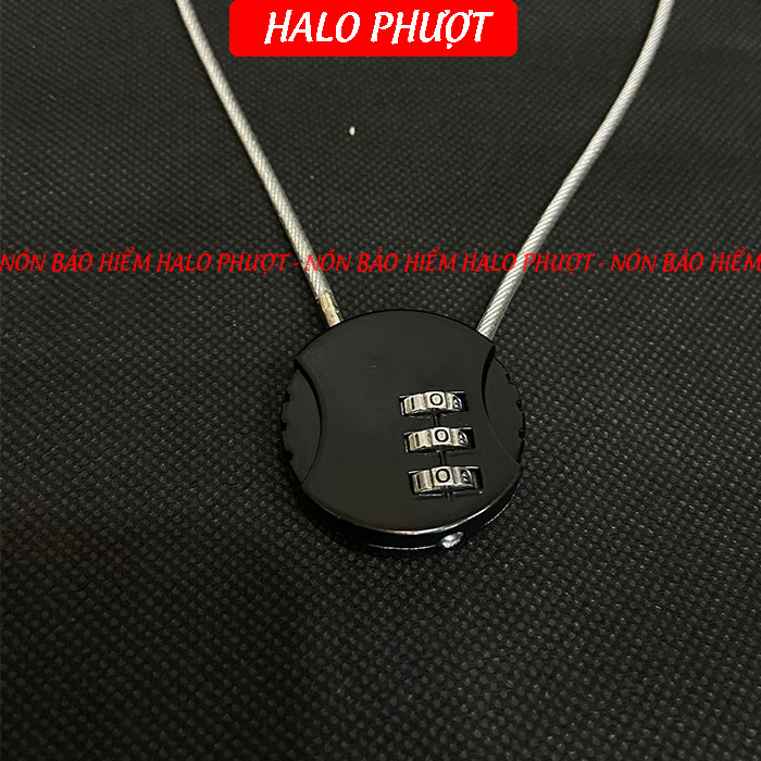 Ổ Khóa Dây Cáp Mật Khẩu 3 Chữ Số Chống Trộm Cho Nón Bảo Hiểm, Hành Lý