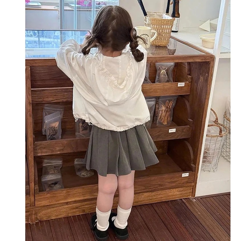 Áo Khoác Gió Bé Gái Có Nón Đính Nơ Cực Xinh - Chống Nắng Từ 12-45kg Dành Cho Bé Gái