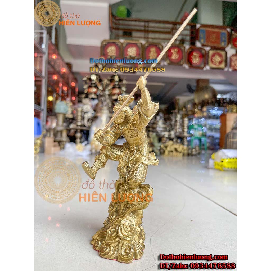 Tượng Tôn Ngộ Không - Tề Thiên Đại Thánh Cầm Gậy Như Ý Bằng Đồng Thau Cao 18cm