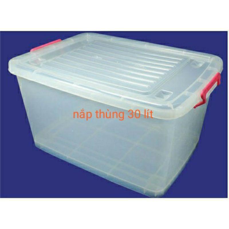 Thùng đa năng 60 lít và 30 lít có bánh xe ( nhựa trắng trong,nhựa trắng đục)