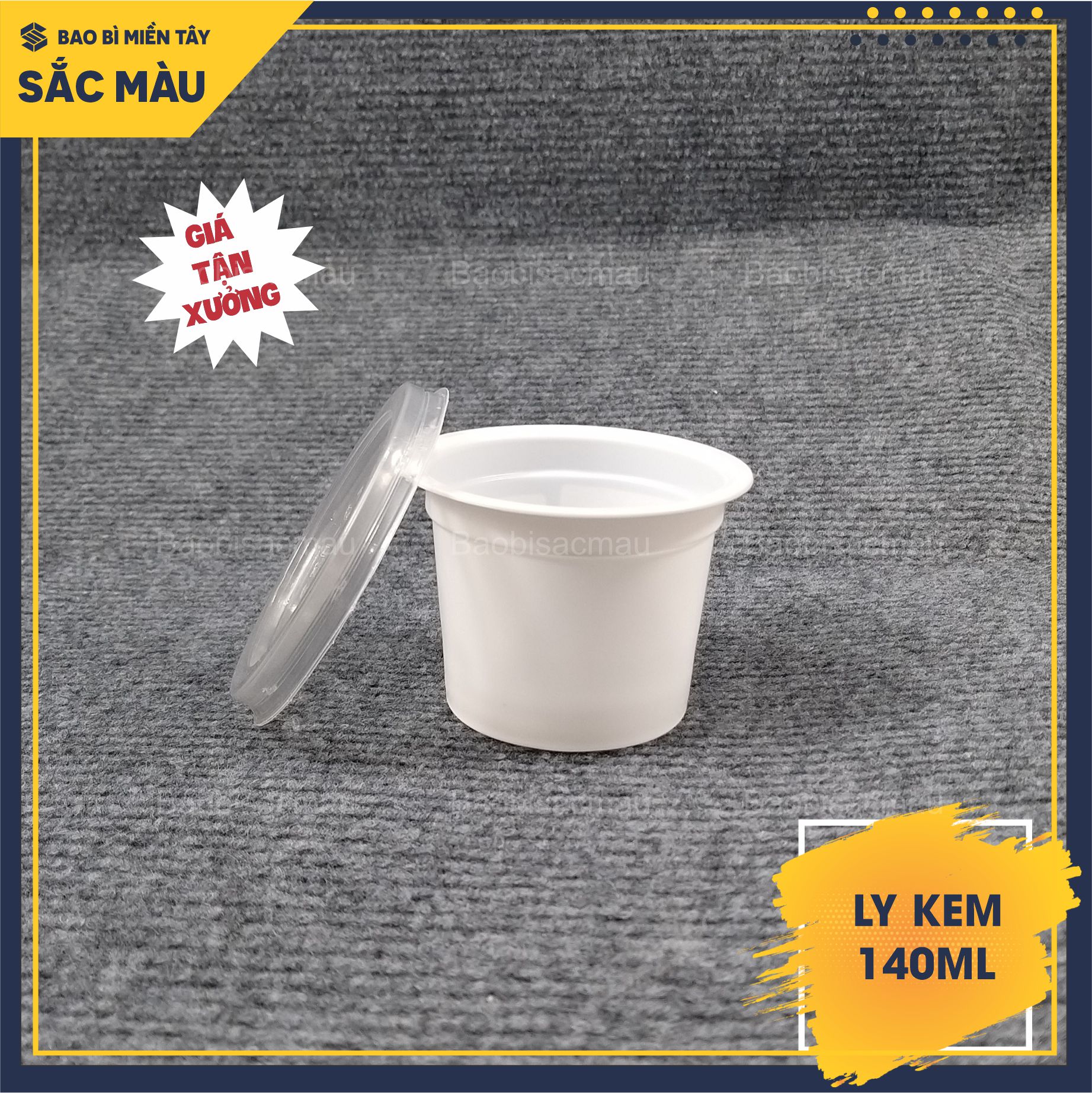 50 cốc/ ly kem 140ml kèm nắp, hủ nhựa đựng kem, hủ đựng sữa chua, đựng nước sốt