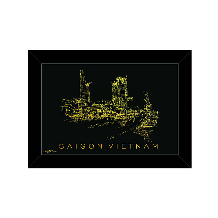 Tranh Nét Vàng - Sài Gòn hiện đại