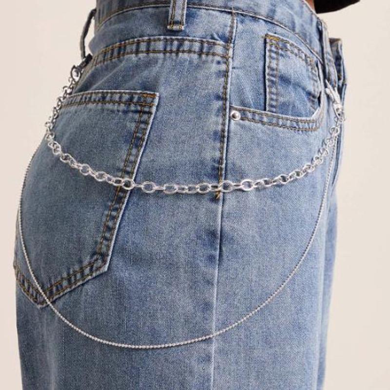 Dây xích đeo quần 2 tầng unisex