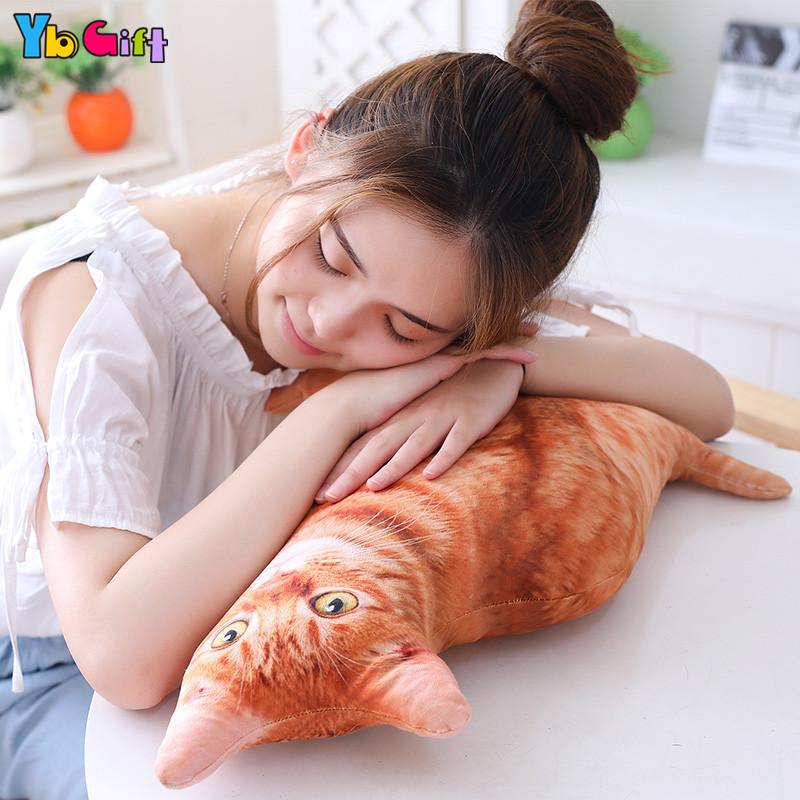 50CmCats Hoạt Hình Sang Trọng 3D Mèo Gối Mềm Mại Thú Nhồi Bông Gối Sofa Giường Shop Trang Trí Sang Trọng Đồ Chơi Dành Cho Trẻ Em Kids quà Tặng