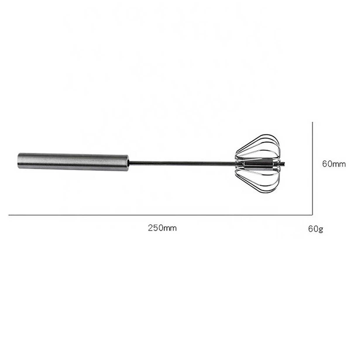 Dụng Cụ Đánh Trứng Cầm Tay Dạng Ấn Trục Xoay Tự Động - Chất Liệu Thép Không Gỉ 304 Cao Cấp - Chính Hãng MINIIN