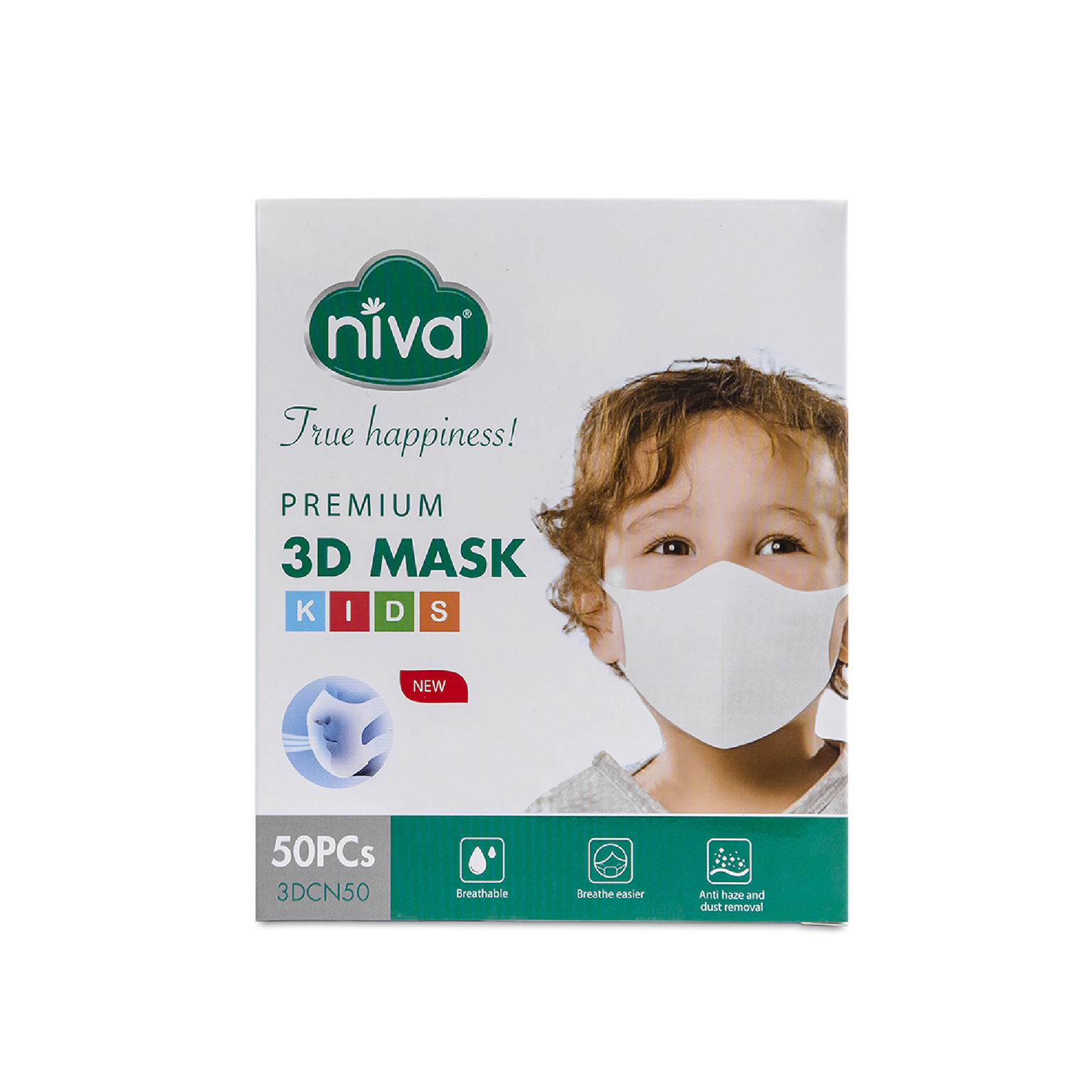 Combo 5 Khẩu Trang 3D Trẻ Em Niva Hộp 15 Cái Cấu Trúc 3 Lớp Ngăn Bụi Mịn Kháng Khuẩn Hàng Chính Hãng Cao Cấp Cho Bé Từ 1-6 Tuổi