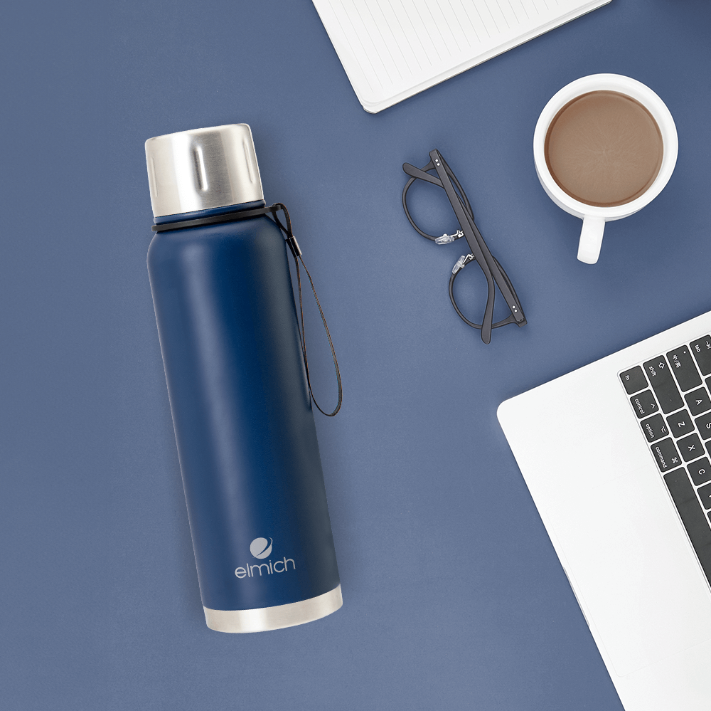 Bình giữ nhiệt Elmich EL8335 1 lít, Hàng chính hãng, inox 316, nắp dùng làm cốc - JoyMall