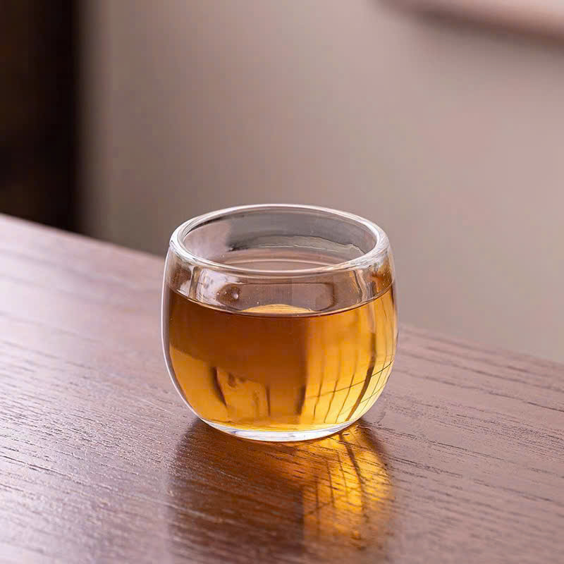 Bộ 6 Ly Thủy Tinh Tròn Thấp 80ml – Ly Cốc Uống Rượu, Trà, Cà Phê Cao Cấp – Chén Trà Thủy Tinh Dày 2 Lớp Sang Trọng - HÀNG CHÍNH HÃNG MINIIN