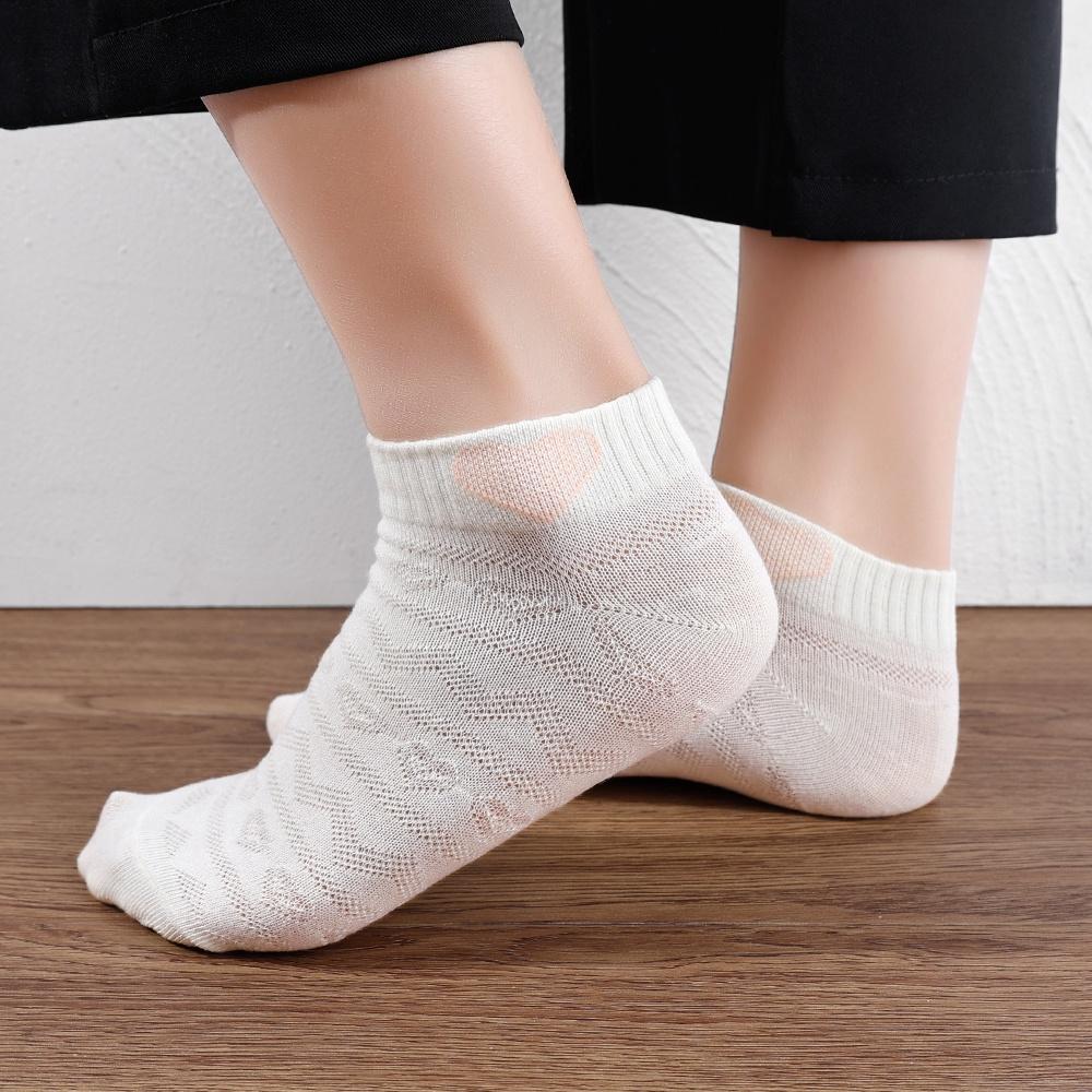 Vớ Thể Thao Bằng Cotton Mềm Mại Thoáng Khí Khử Mùi In Họa Tiết Dễ Thương Cho Nữ