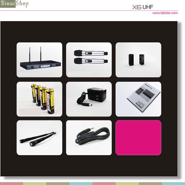 Takstar TS-8807TT / TS-8807HH - Micro Không Dây UHF 2 Kênh Cho Hội Nghị, Giảng Dạy, Phát Thanh- Hàng chính hãng