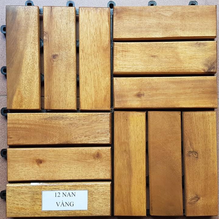 Sàn gỗ tự nhiên vỉ nhựa ngòi trời