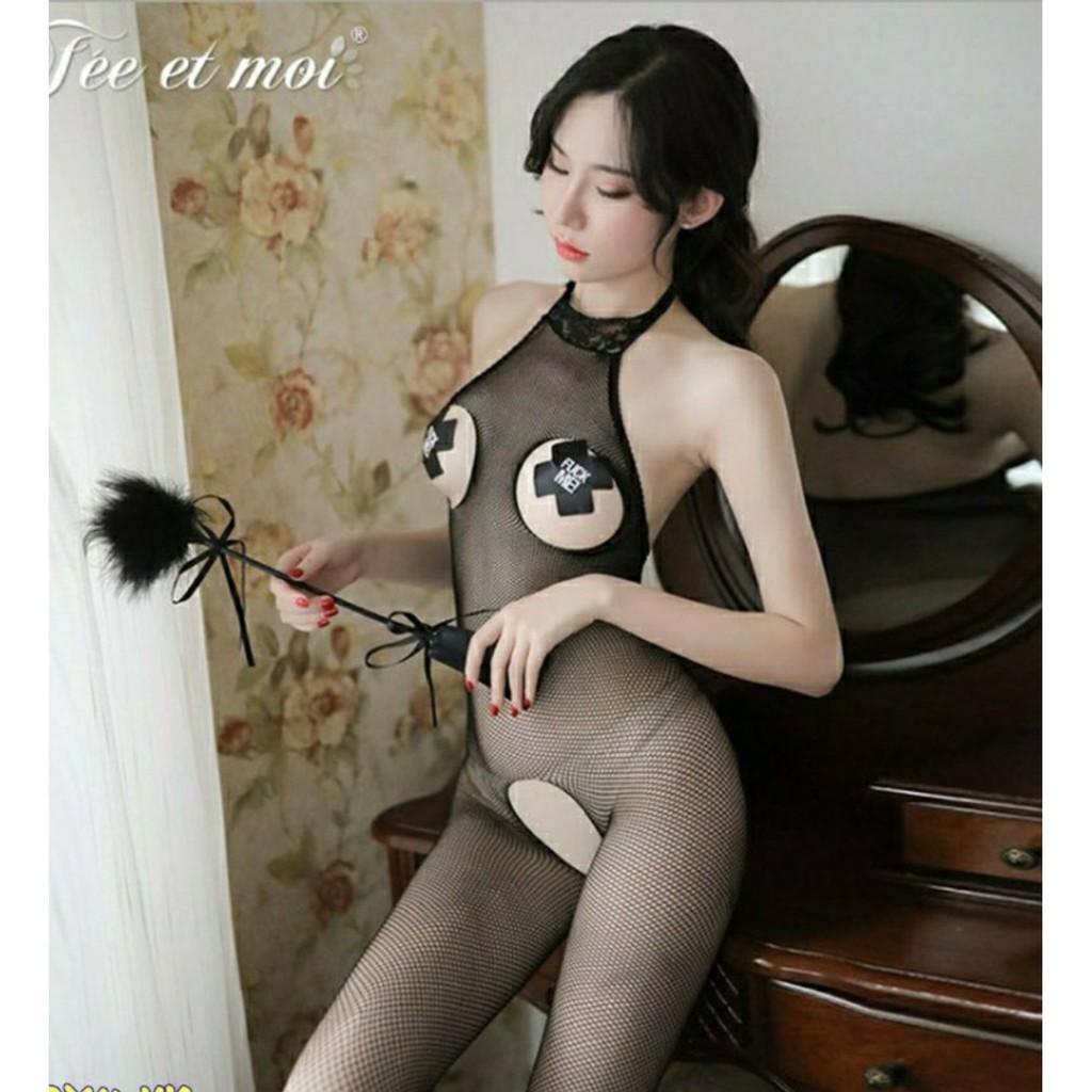 Đồ ngủ Cosplay sexy lưới lọt khe - Đồ lót liền thân gợi cảm