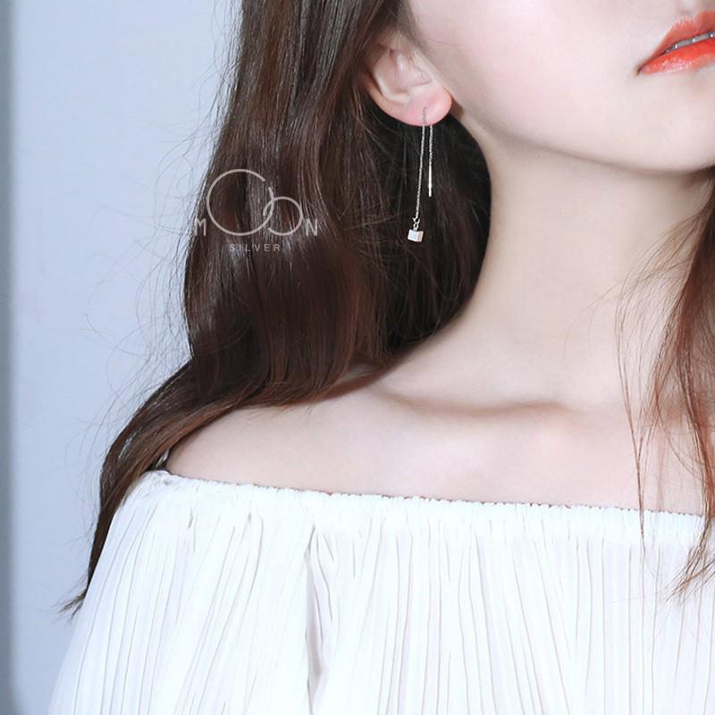 Khuyên dây khối vuông đặc