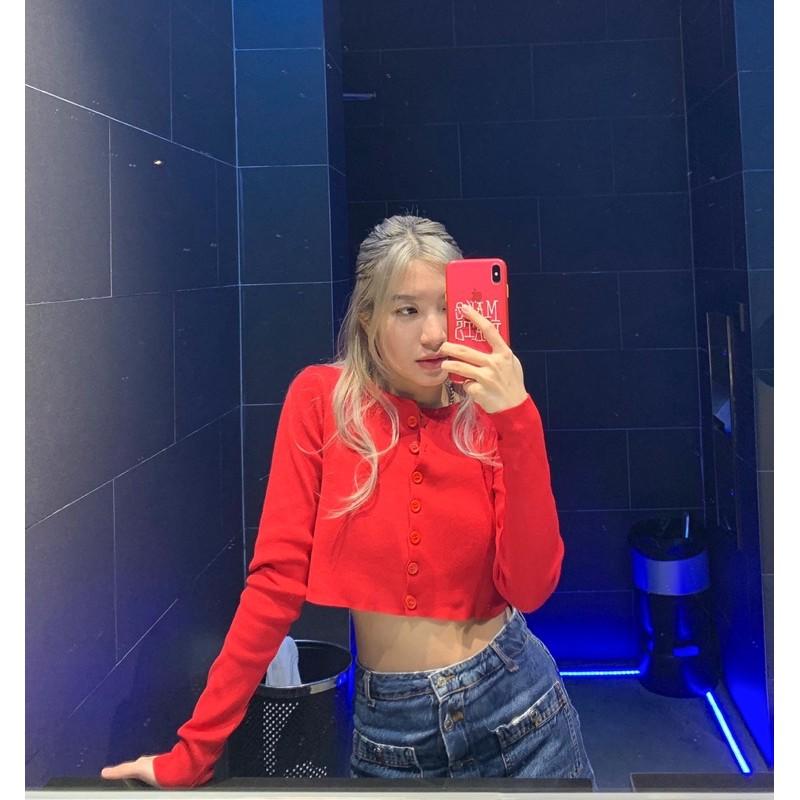 Áo cardigan len - Áo len croptop nữ