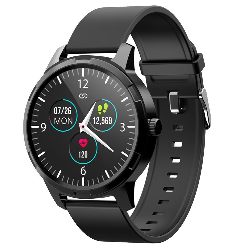 Smart Watch Fitness  Waterproof  Sleep Monitor Black