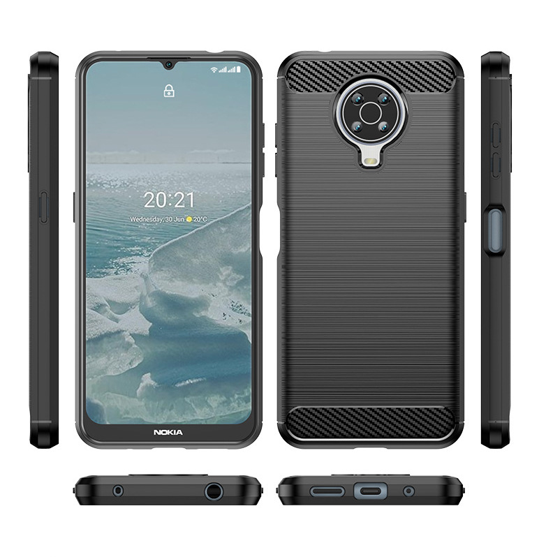Ốp lưng chống sốc Vân Sợi Carbon cho Nokia G10/ G20 - Hàng nhập khẩu