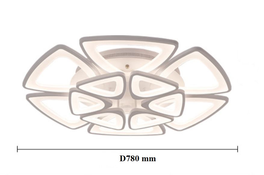 Đèn trần BIE kiểu dáng sang trọng 3 chế độ ánh sáng - kèm bóng LED chuyên dụng và điều khiển từ xa
