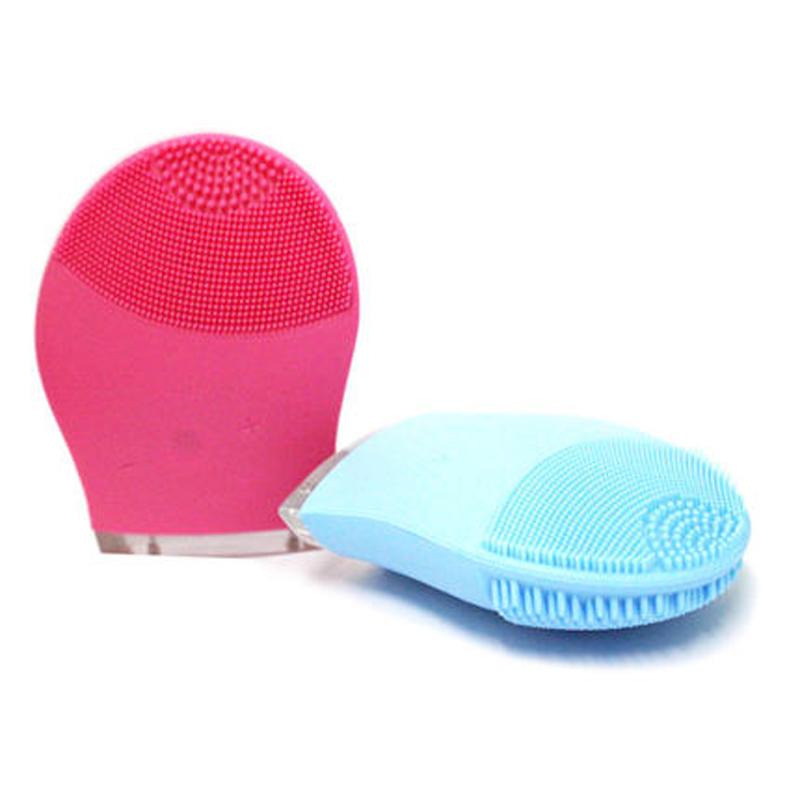 Máy Massage Mini Chống Nước Làm Sạch Da Mặt Công Cụ Silicon Rửa Mặt Bàn Chải Với Sonic Rung Cho Da Làm Sạch Lỗ Chân Lông
