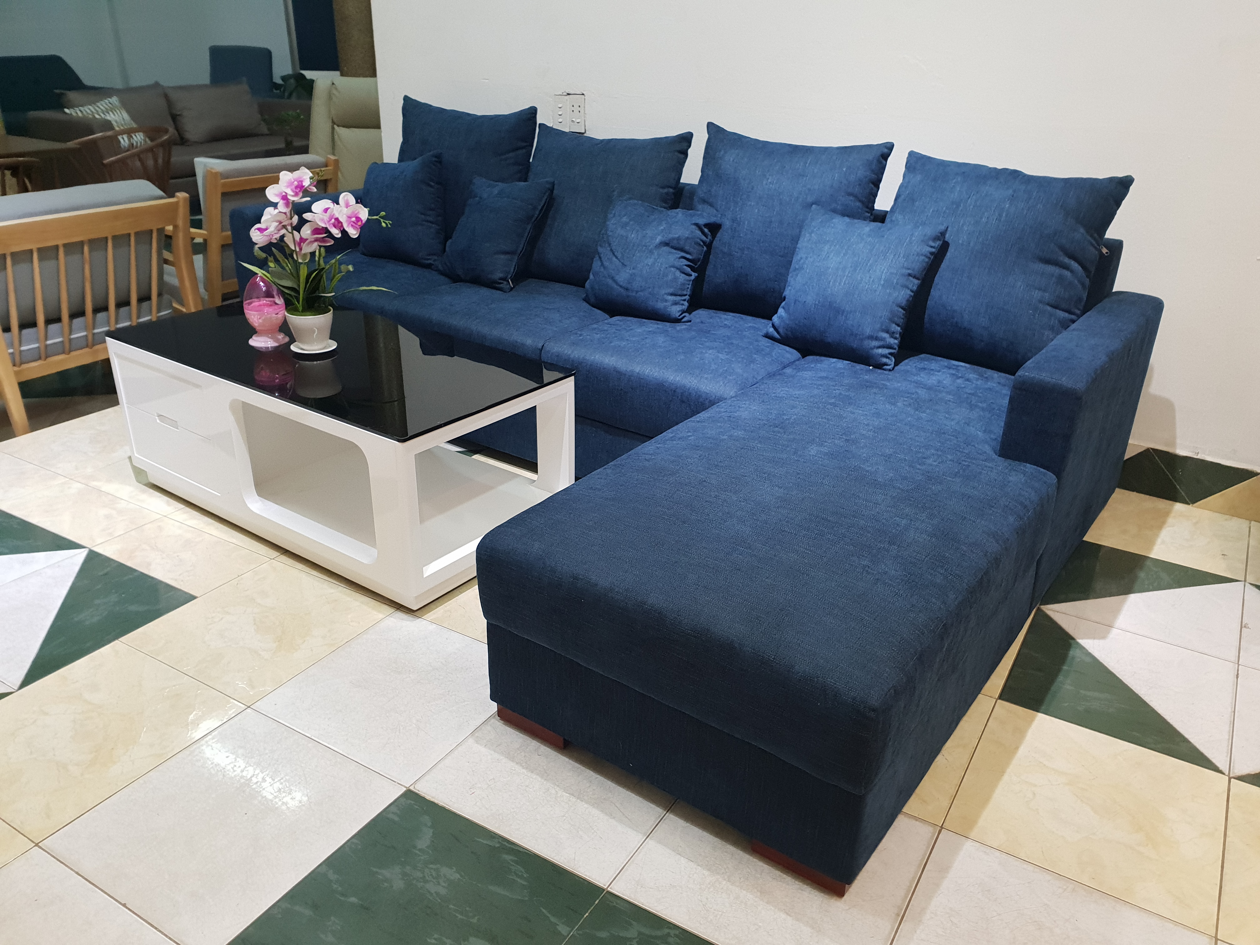 Ghế Sofa Hiện Đại Phòng Khách - Bộ Salon Bọc Vải Hàn Quốc - Sản Xuất Theo Tiêu Chuẩn Xuất Khẩu