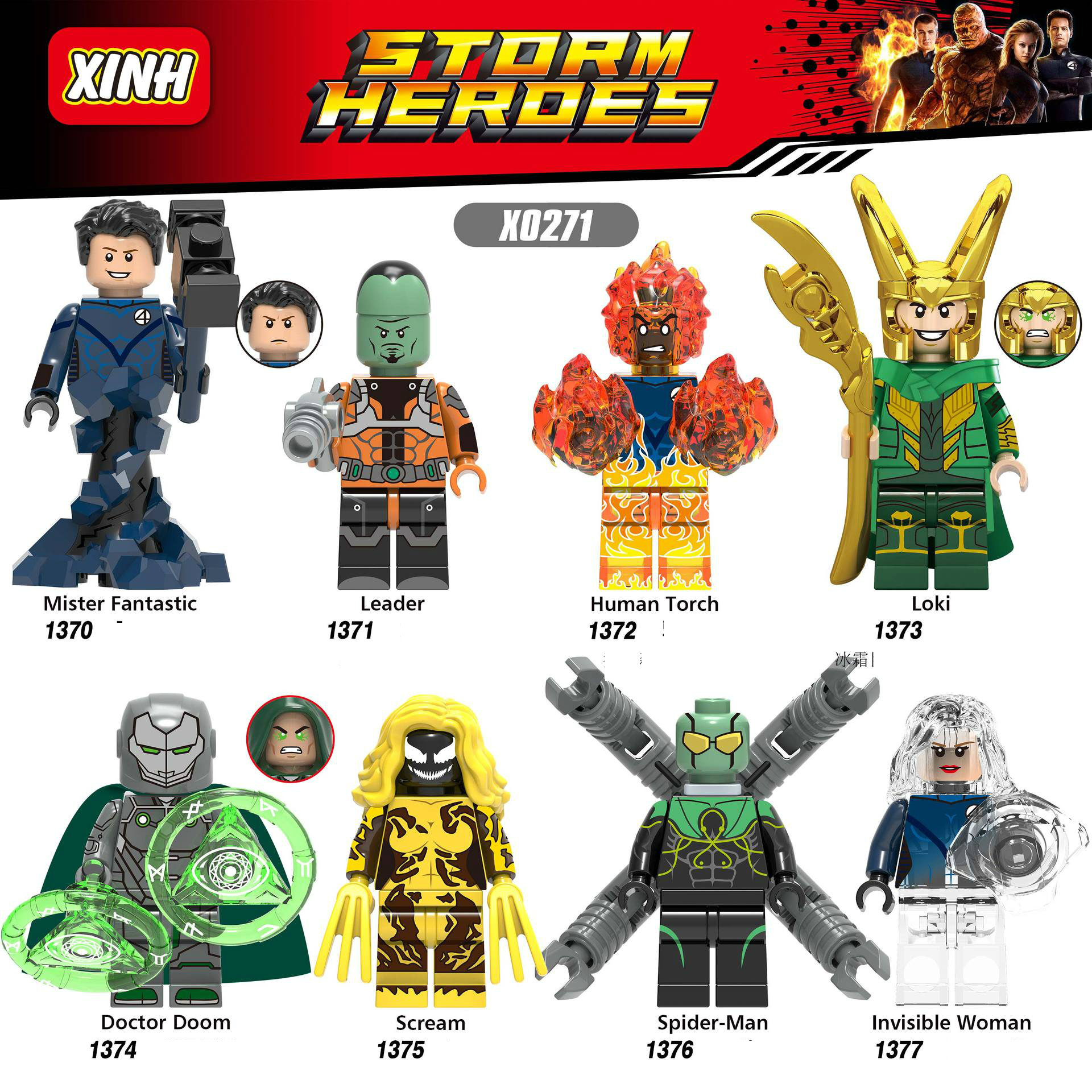 Minifigures Mô Hình Các Mẫu Nhân Vật Marvel DC Loki Doctor Doom Fantastic Mẫu Mới Ra X0271