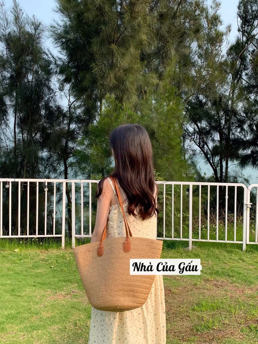 Túi cói đeo vai form TO xịn cực luôn