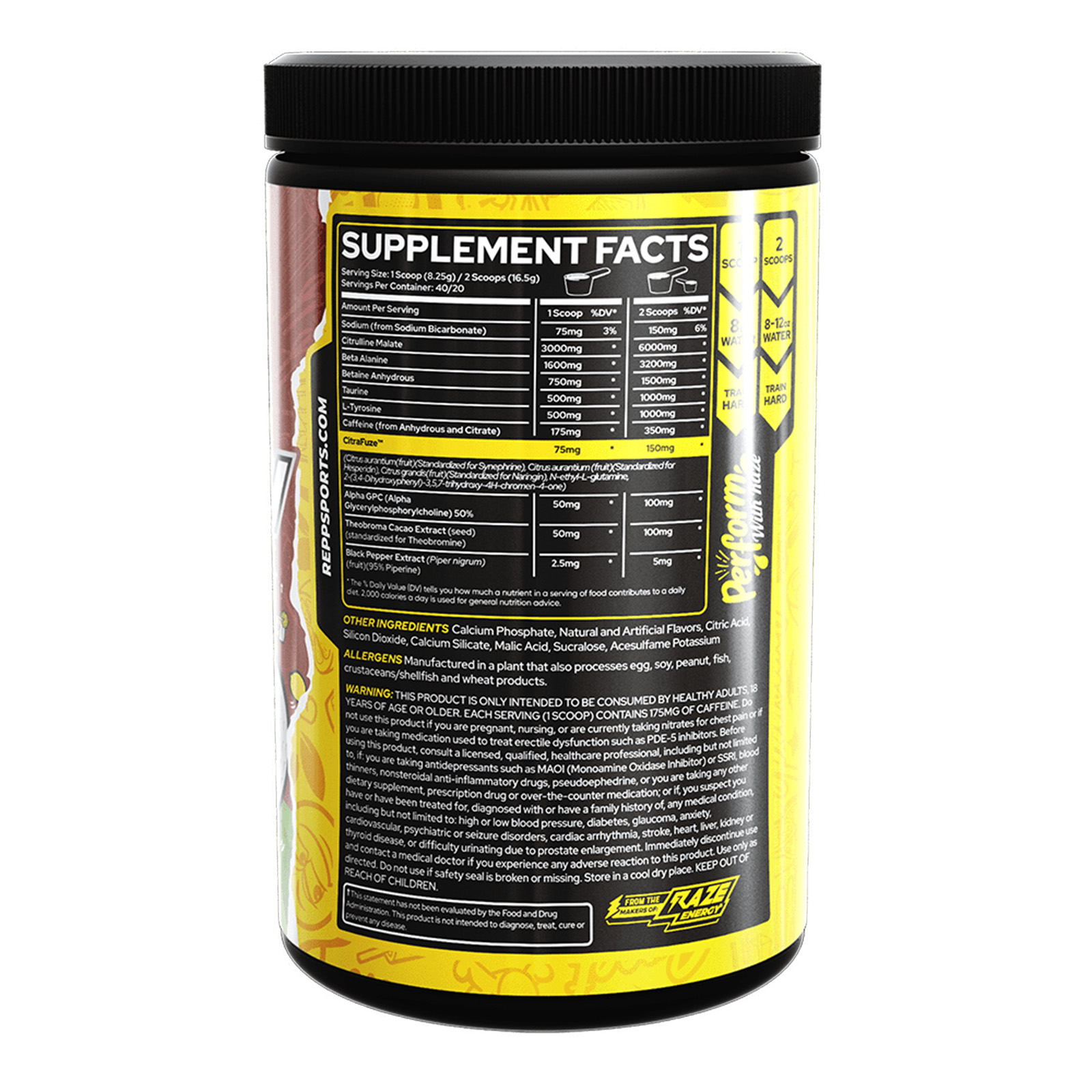 Pre-Workout siêu mạnh Raze Broken Arrow hộp 40 lần dùng hỗ trợ tăng sức mạnh, tỉnh táo, tập trung