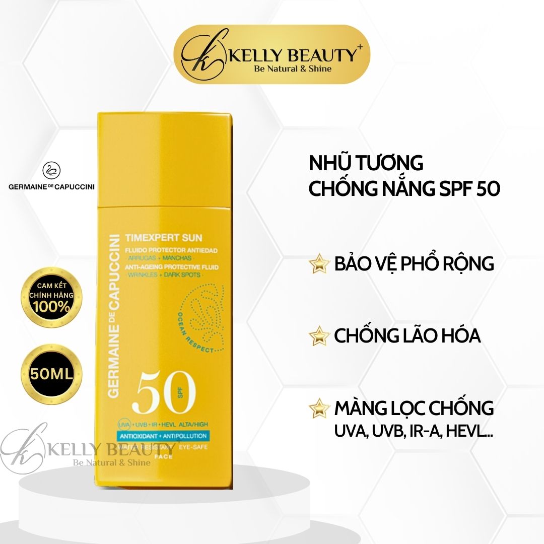Nhũ Tương Chống Nắng Sinh Học Germaine Timexpert Sun Anti-Ageing Protective Fluid SPF 50 - Kelly Beauty