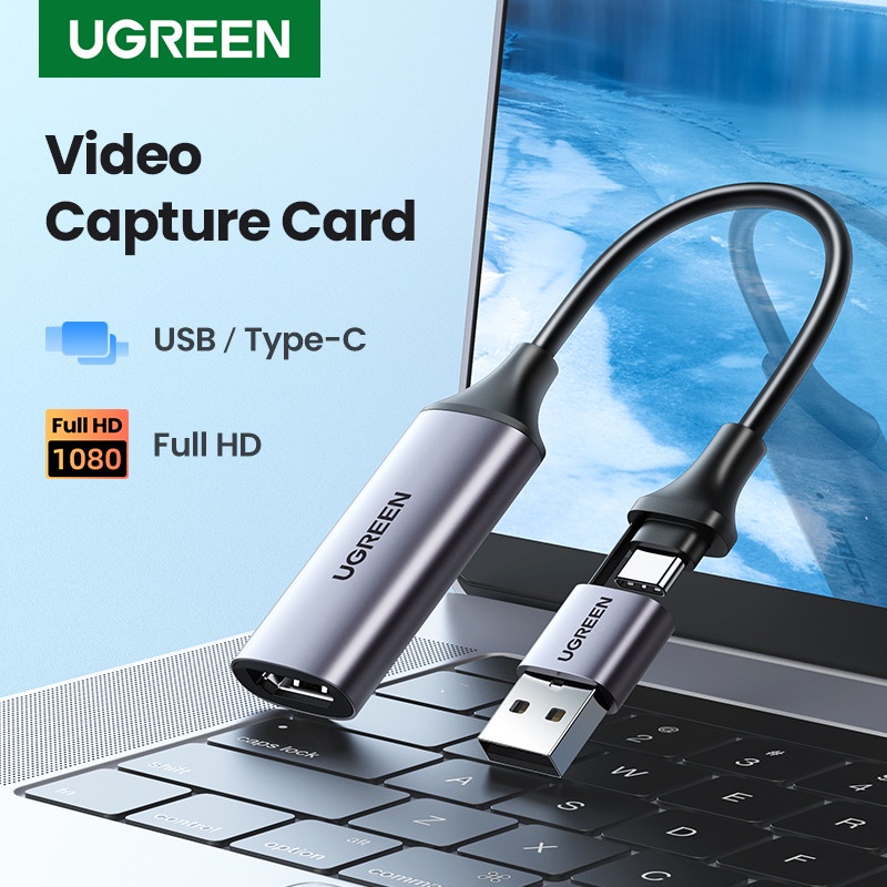 USB Capture HDMI, live streaming 1080P HDMI to USB 2.0, Type-C Ugreen 40189 hàng chính hãng