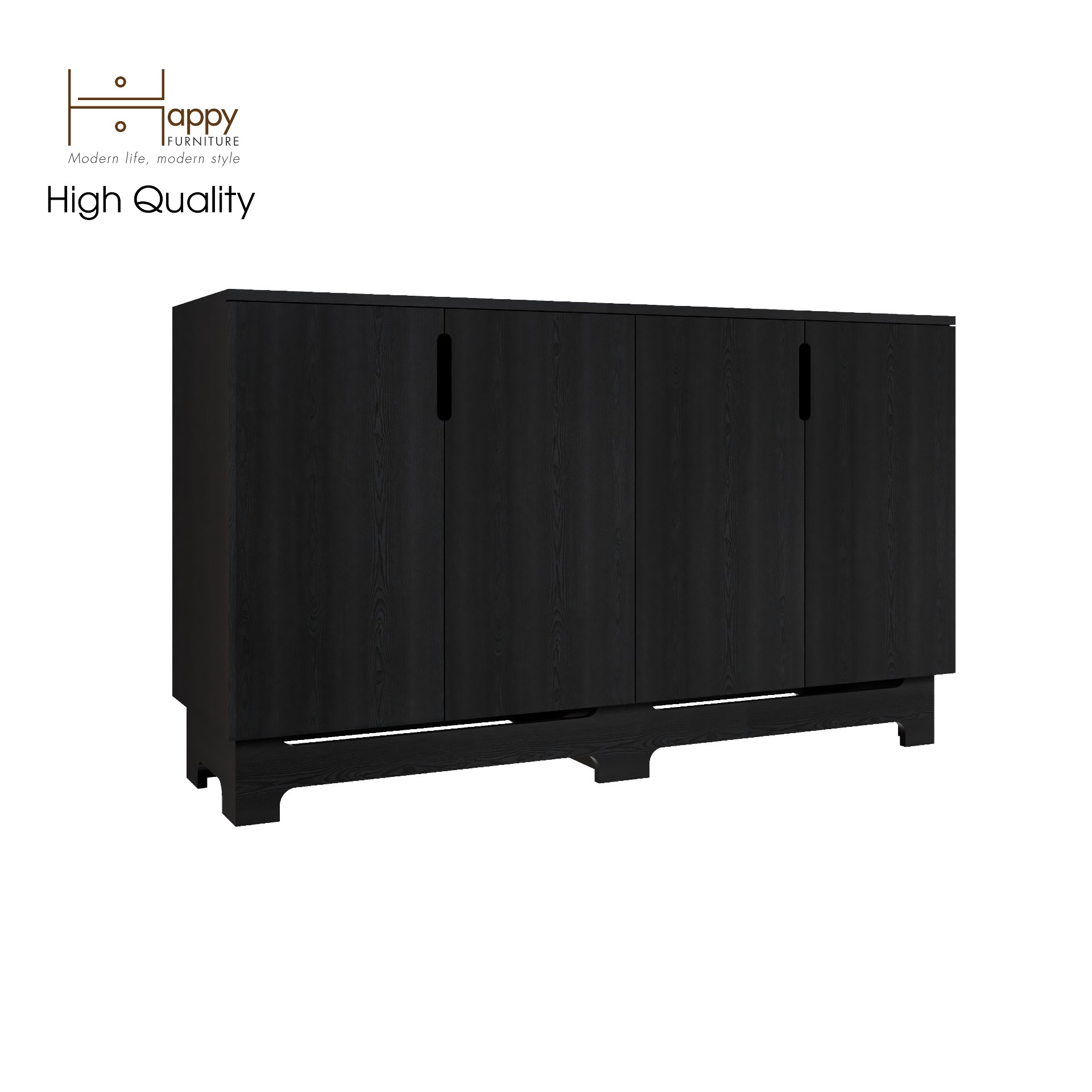 [Happy Home Furniture] MOLLY, Tủ lưu trữ 4 cánh mở, 140cm x 40cm x 82cm ( DxRxC), TCM_105