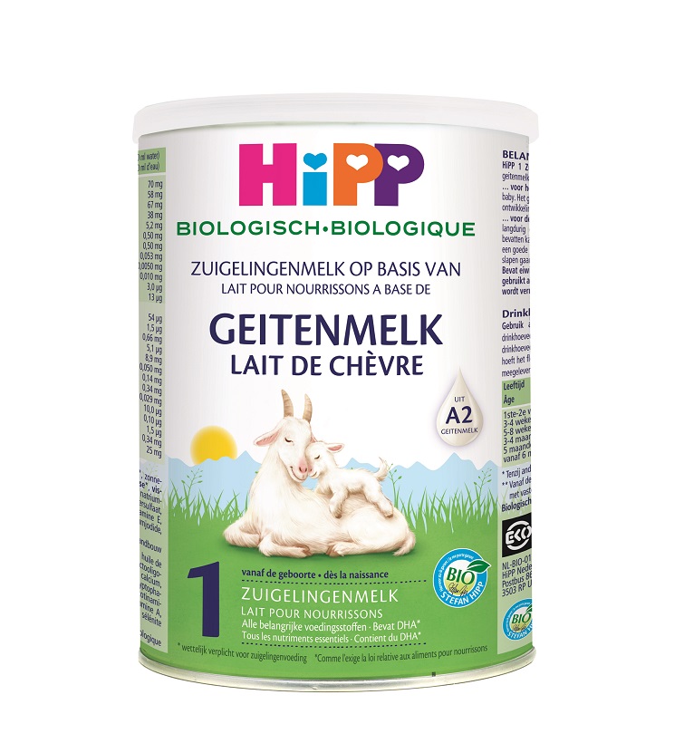 Combo 2 lon Sữa dê HiPP Organic 400g - Nhập khẩu Đức, giúp bé phát triển chiều cao, trí não, tăng cường hấp thu