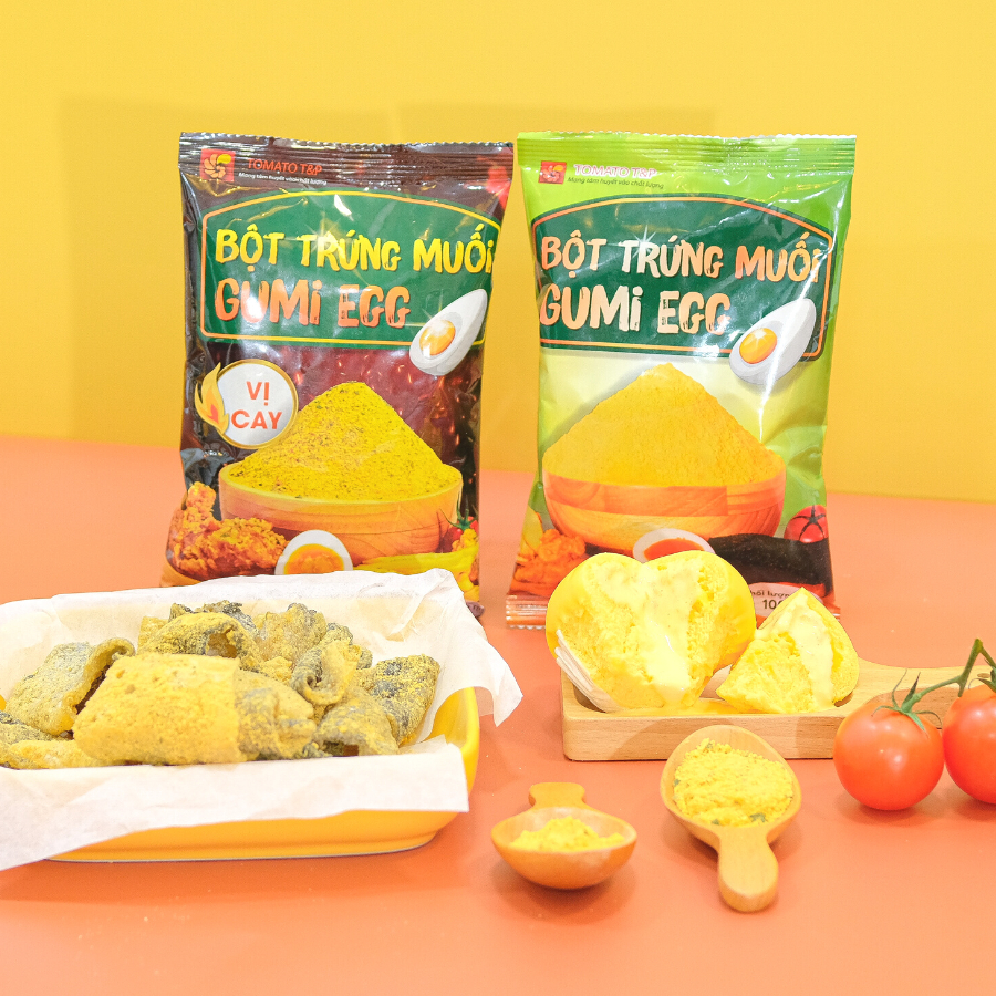 Bột trứng muối Gumi Egg vị cay - Gói 100g - Tomato T&amp;P