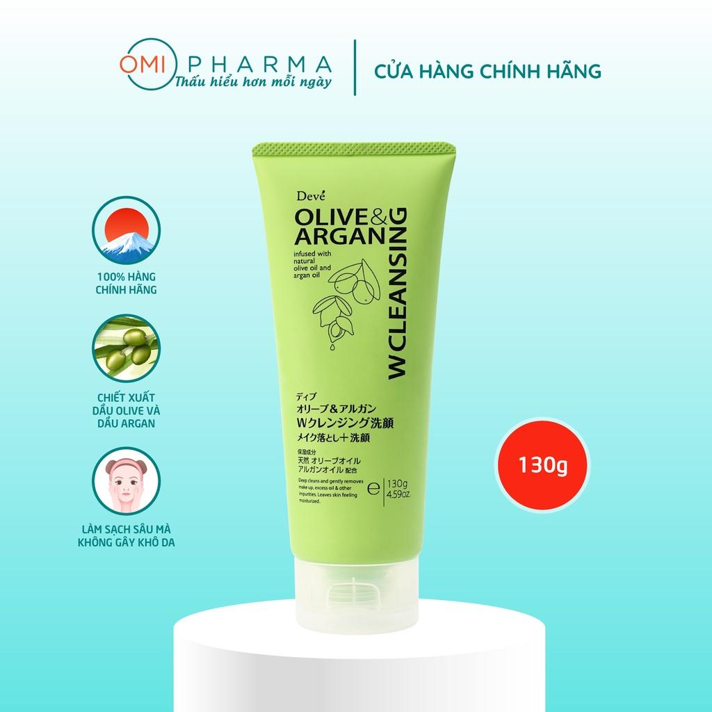Combo Dầu Tẩy Trang Và Sữa Rửa Mặt Deve Chiết Xuất Dầu Olive &amp; Argan