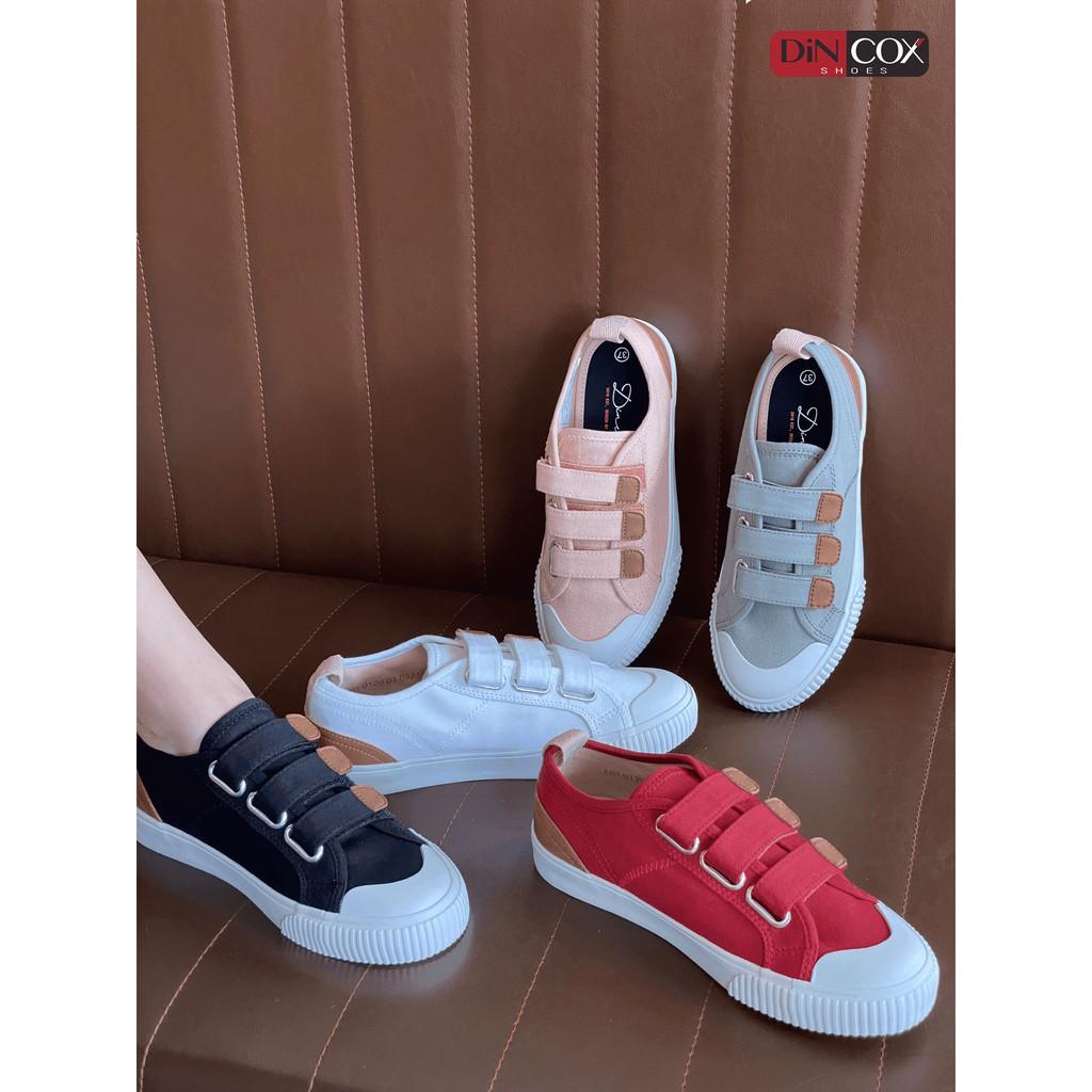 Giày Sneaker Vải Nữ DINCOX E01 Quai Dán Nữ Tính E01 Pink