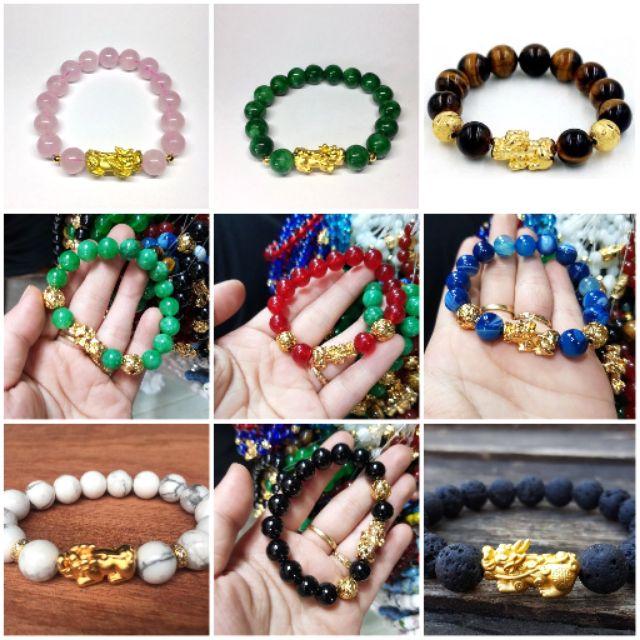 Tỳ hưu hợp kim mạ mix hạt đá