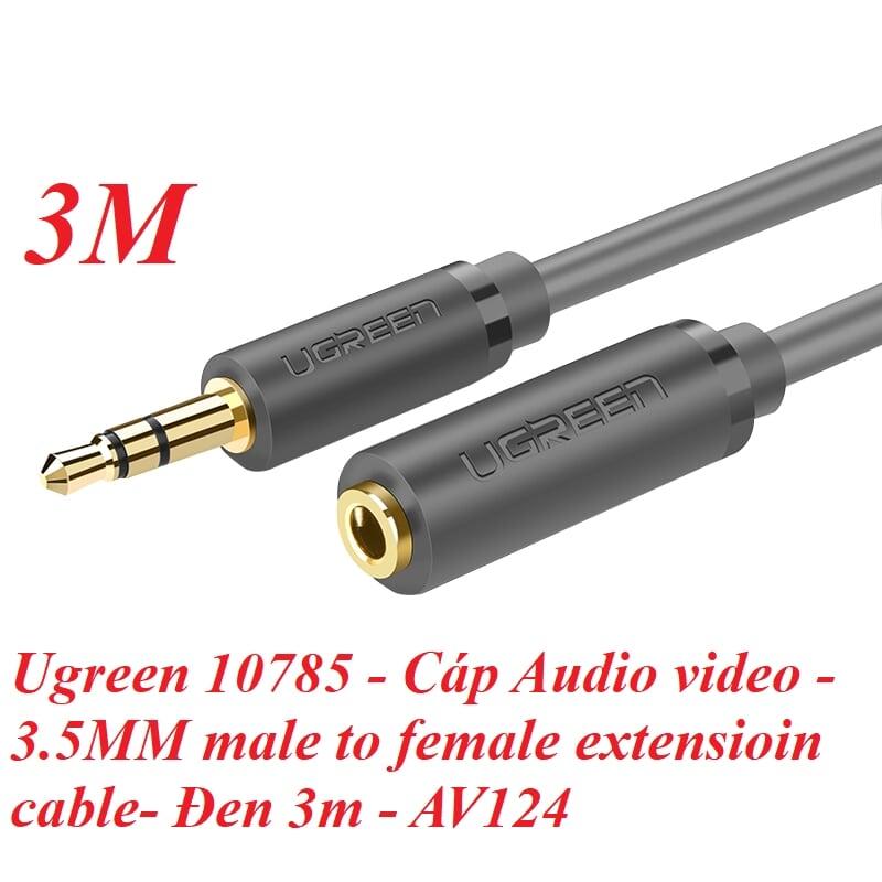 Ugreen UG10785AV124TK 3M màu Đen Cáp âm thanh 3.5mm nối dài - HÀNG CHÍNH HÃNG