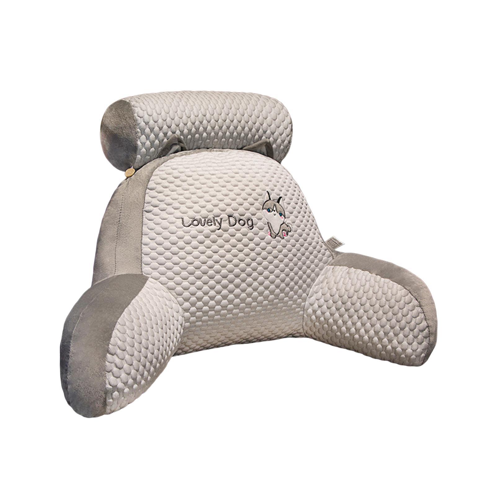 Pillow Washable Embroidery Waist Rest Cushion for Bedroom Sofa Office