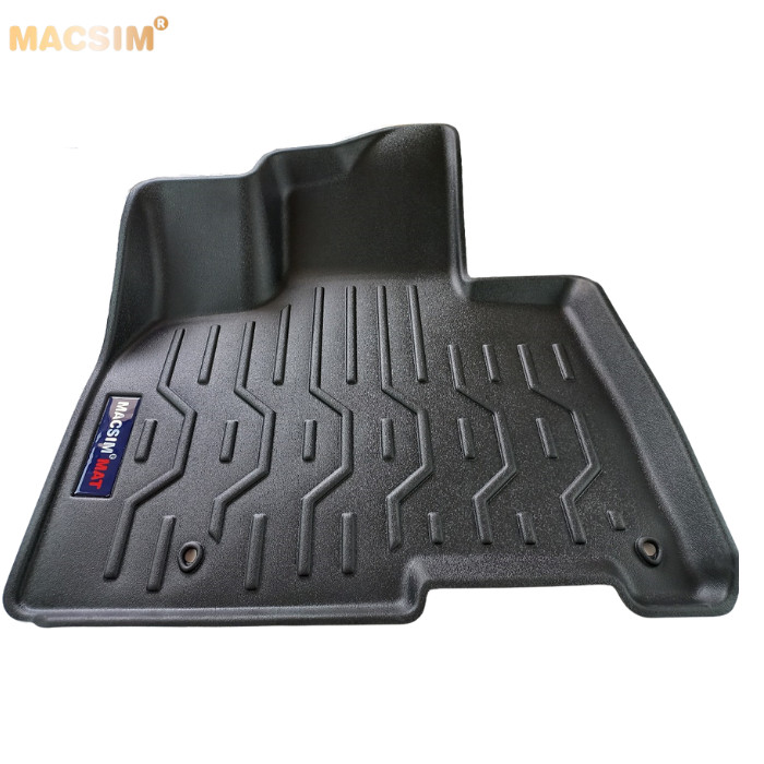 Thảm lót sàn xe ô tô Kia Carnival 7 chỗ Nhãn hiệu Macsim chất liệu nhựa TPV cao cấp màu đen chỗ (FDW-243)