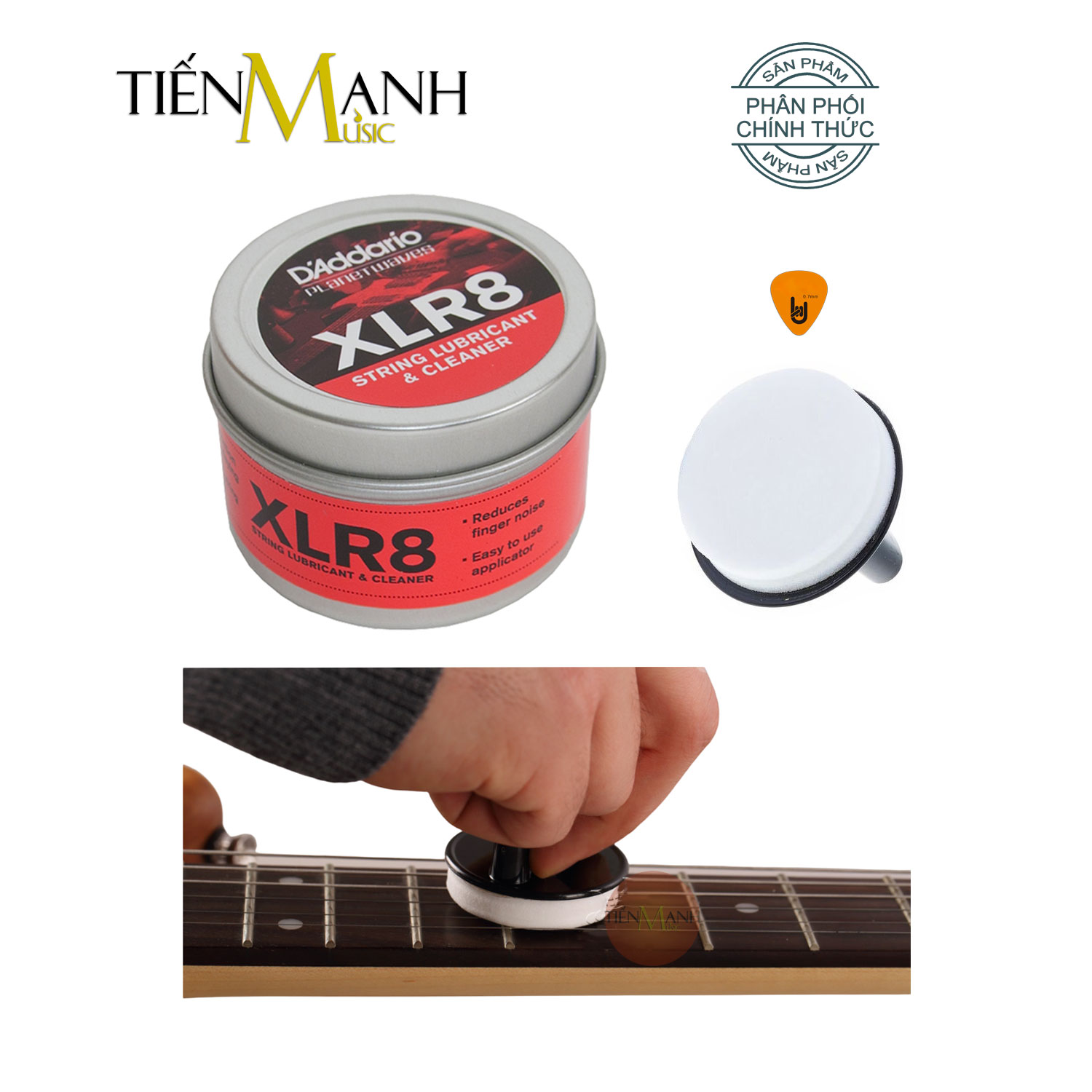 D'addario XLR8 - Dụng cụ vệ sinh dây đàn Guitar Daddario String Lubricant Cleaner Hàng Chính Hãng - Kèm Móng Gẩy DreamMaker