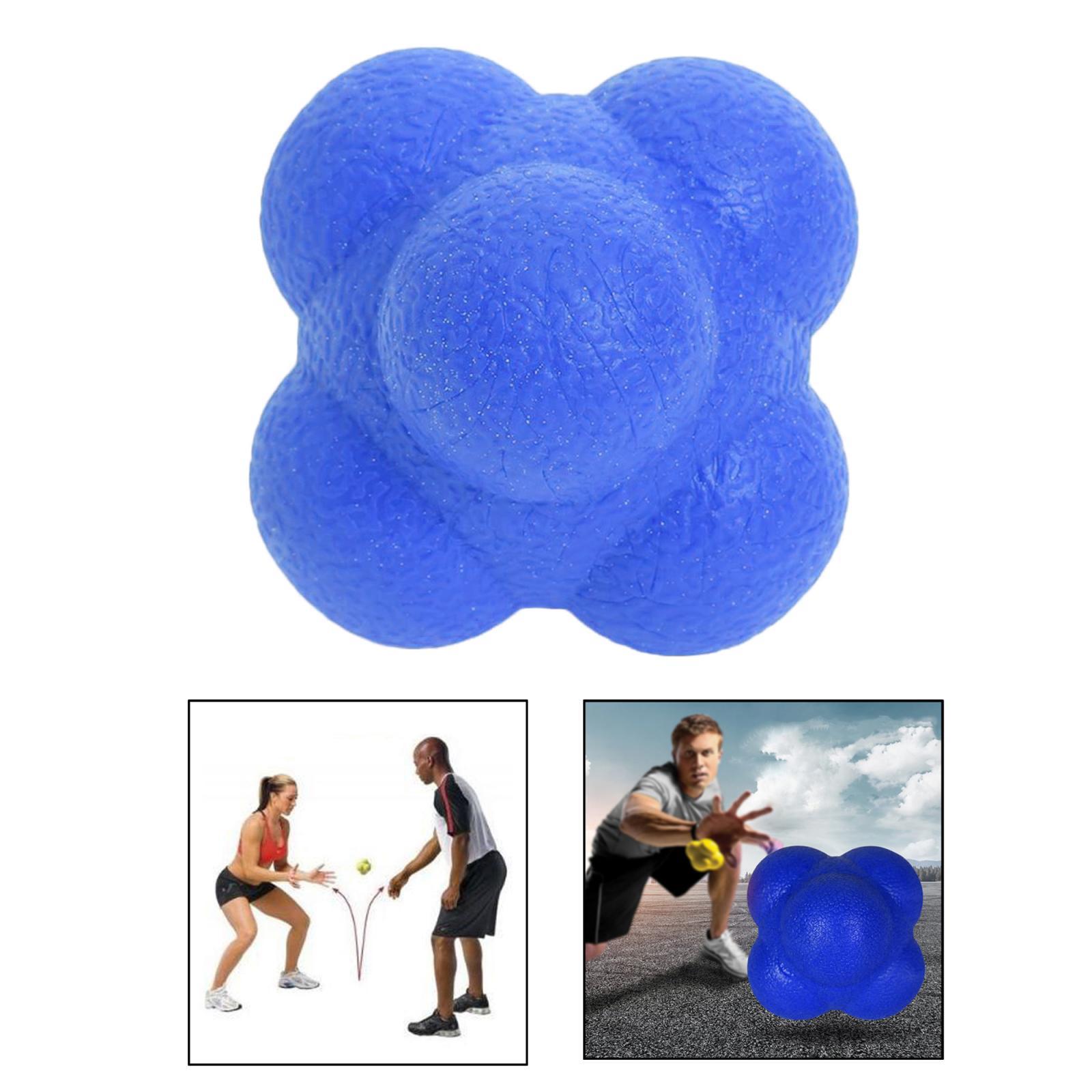 Coordination Reflex Agility Hexagonal Tennis Fitness Reaction Ball Blue