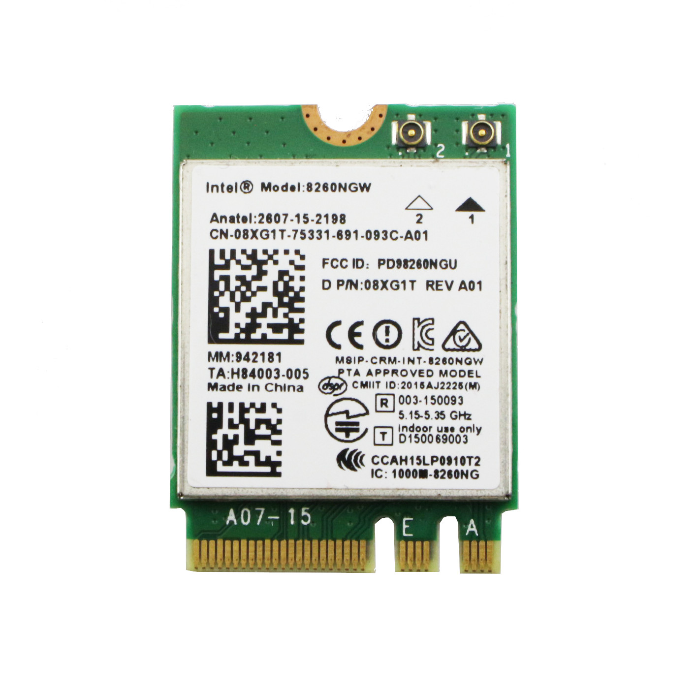 Card Wifi Intel AC8260 khe M2 có Bluetooth 8260NGW - Hàng nhập khẩu