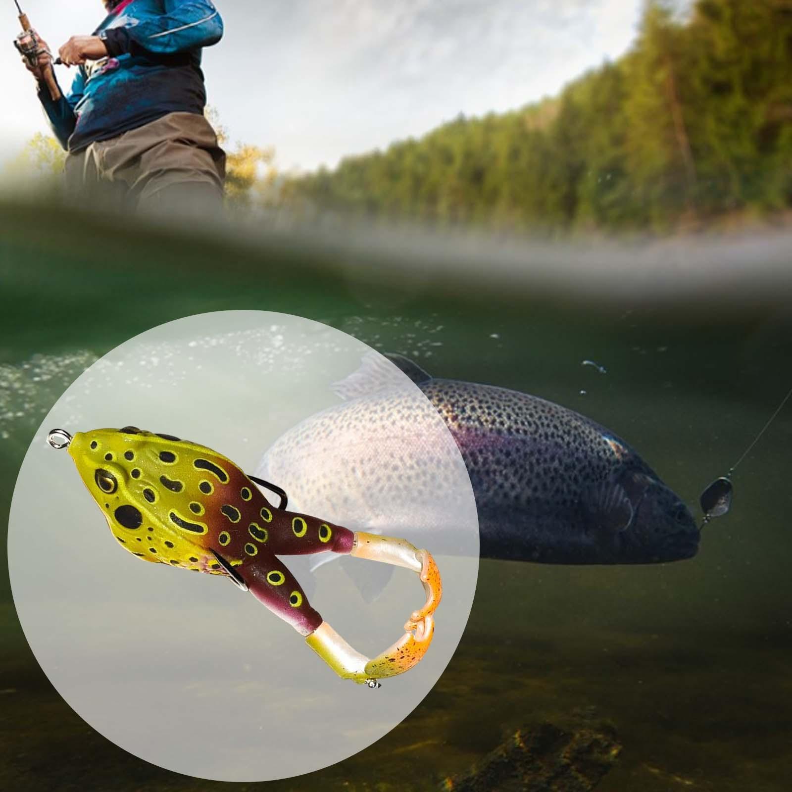 Frog Soft Silicone Baits Shad Fishing Lures Fishing Tackle, Artificial Prop Trolling Lure, Fishing Frog Lures Jigging for Trout Pike Accessory