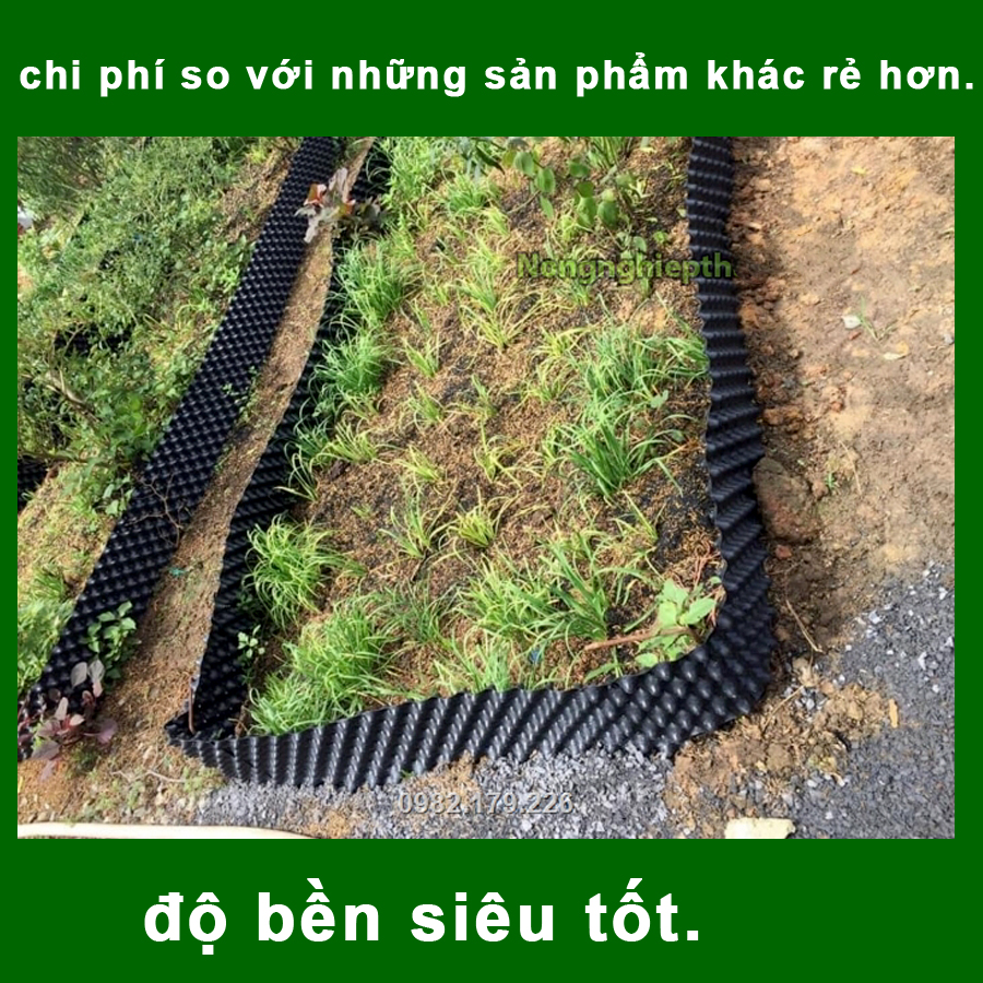 5 MÉT Bầu ươm cây V6 CAO 60CM dày 6mm, cắt theo mét dài khách đặt, tặng ốc vít-77903