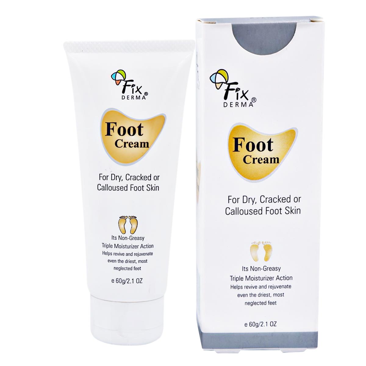 FIXDERMA KEM DƯỠNG HỖ TRỢ GIẢM NỨT GÓT CHÂN FOOT CREAM 60G