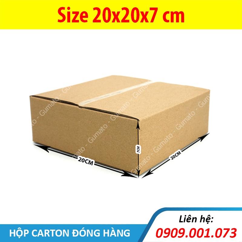 Hộp giấy P48 size 20x20x7 cm, thùng carton gói hàng Everest