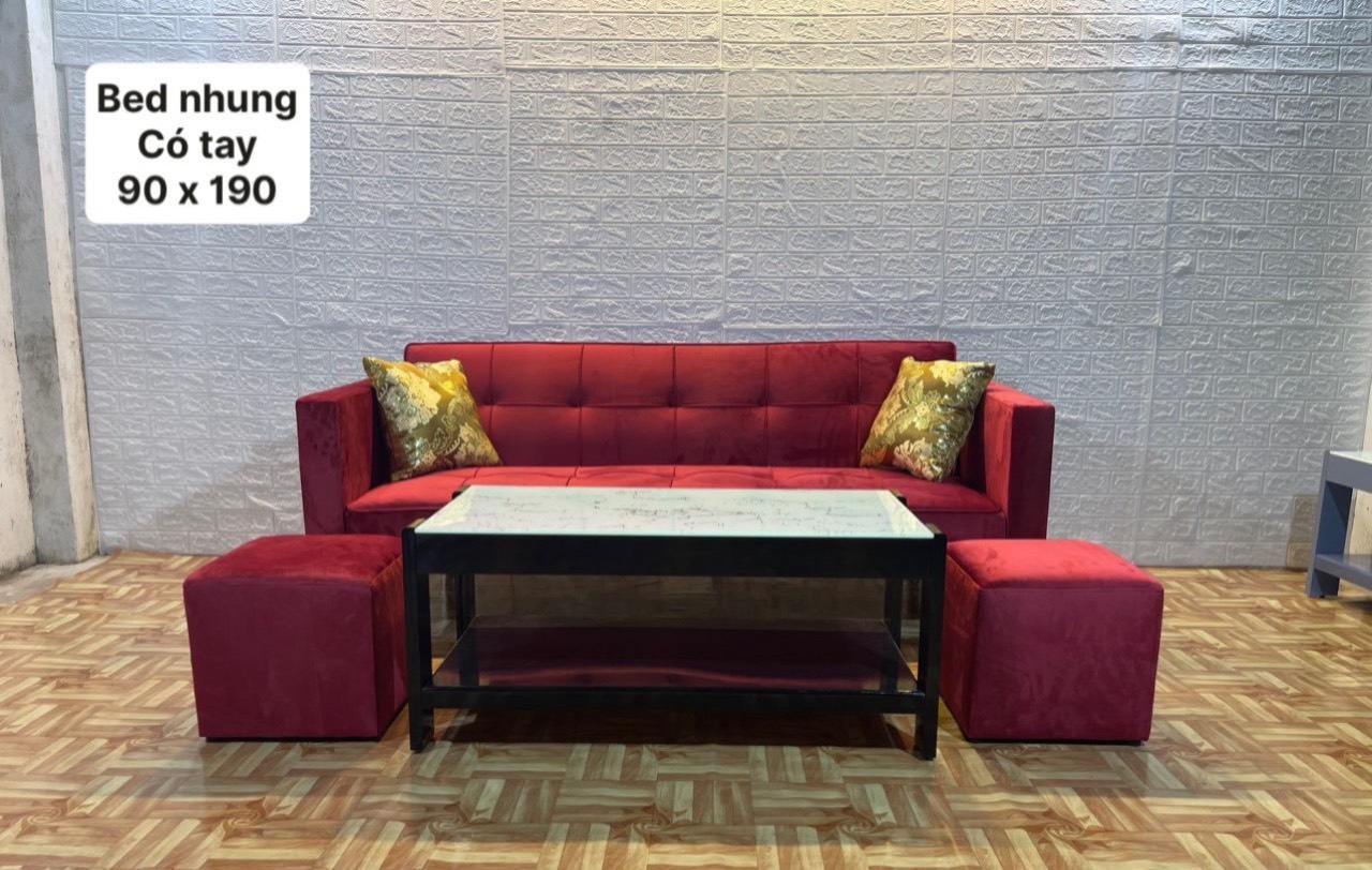Hình ảnh Bộ sofa bed có tay kèm bàn tiện lợi Tundo cho chung cư, căn hộ giá rẻ cho học sinh, sinh viên