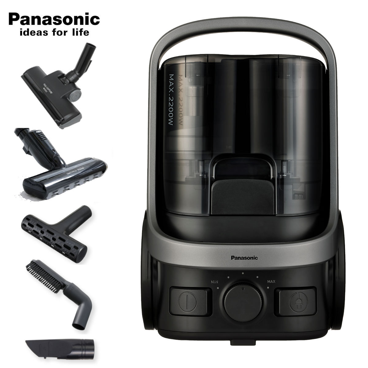 Máy hút bụi dạng hộp có khí xả sạch, cảm biến bụi Panasonic MC-CL609HN49 công suất 2200W - Hàng chính hãng