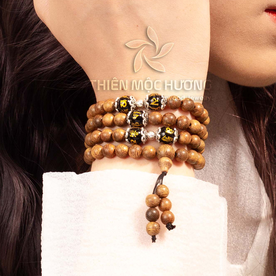 Vòng tay nữ Trầm Hương 108 hạt Đại Minh Ngũ Ngọc - An yên, đoạn trừ 108 phiền não - Trầm Tốc Lào tự nhiên - Thiên Mộc Hương
