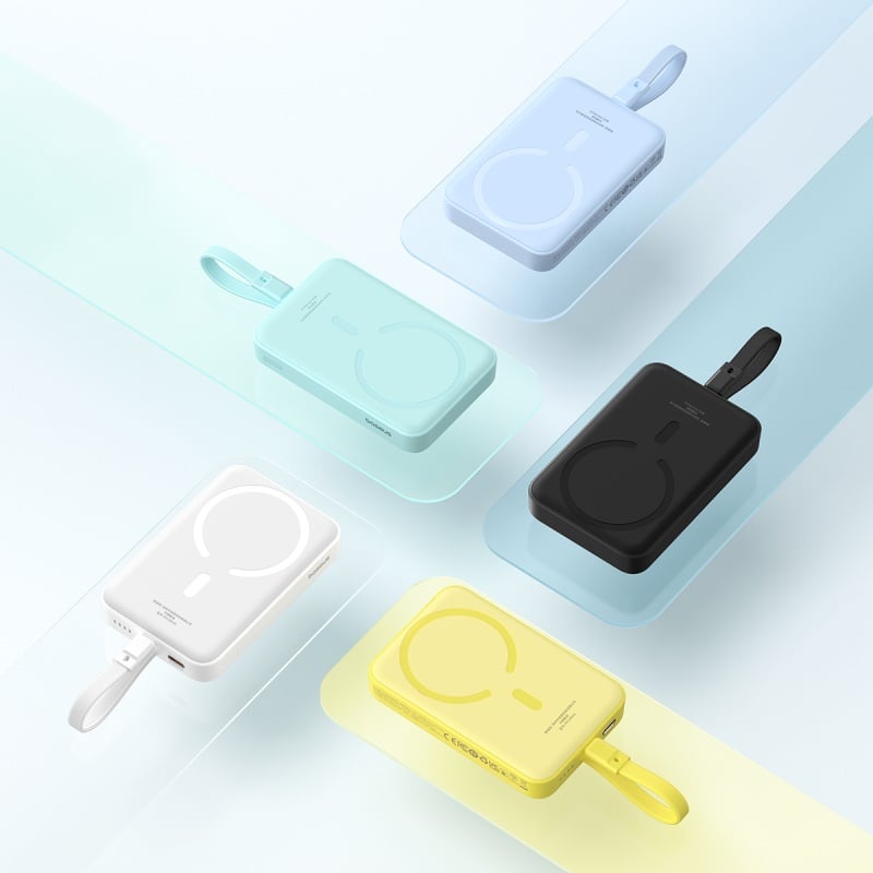 Pin Sạc Không Dây Tích Hợp Nam Châm Baseus Magnetic Mini Wireless 10000mAh 20W (tích hợp sẵn cáp IP) - Hàng chính hãng