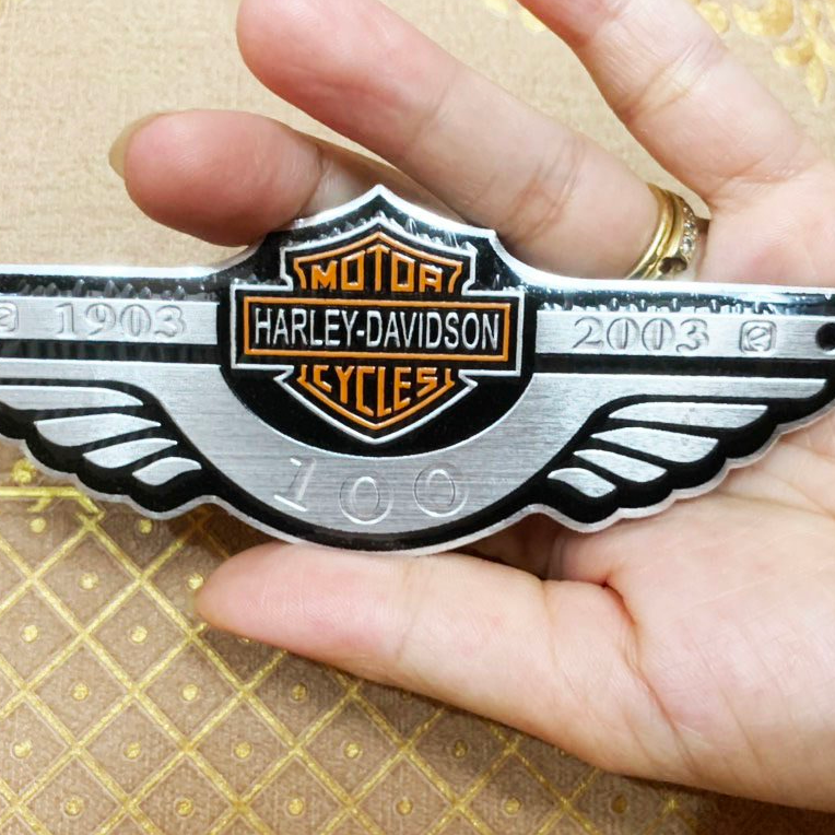 Tem Nhôm dài trắng dán xe Harley Davidson cao cấp