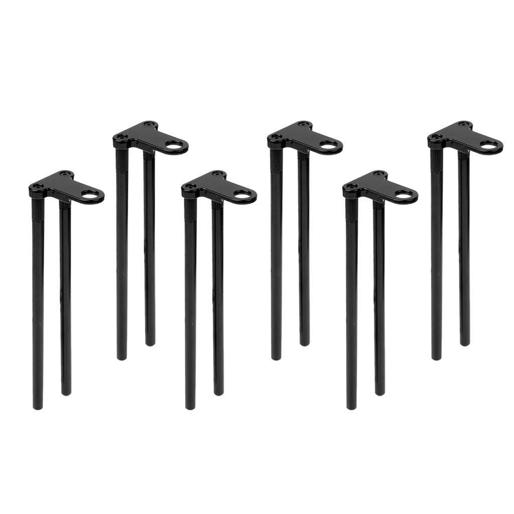 6 Pieces Aluminium Alloy Snag Bars Ear Fishing Rod Connector Lightweight